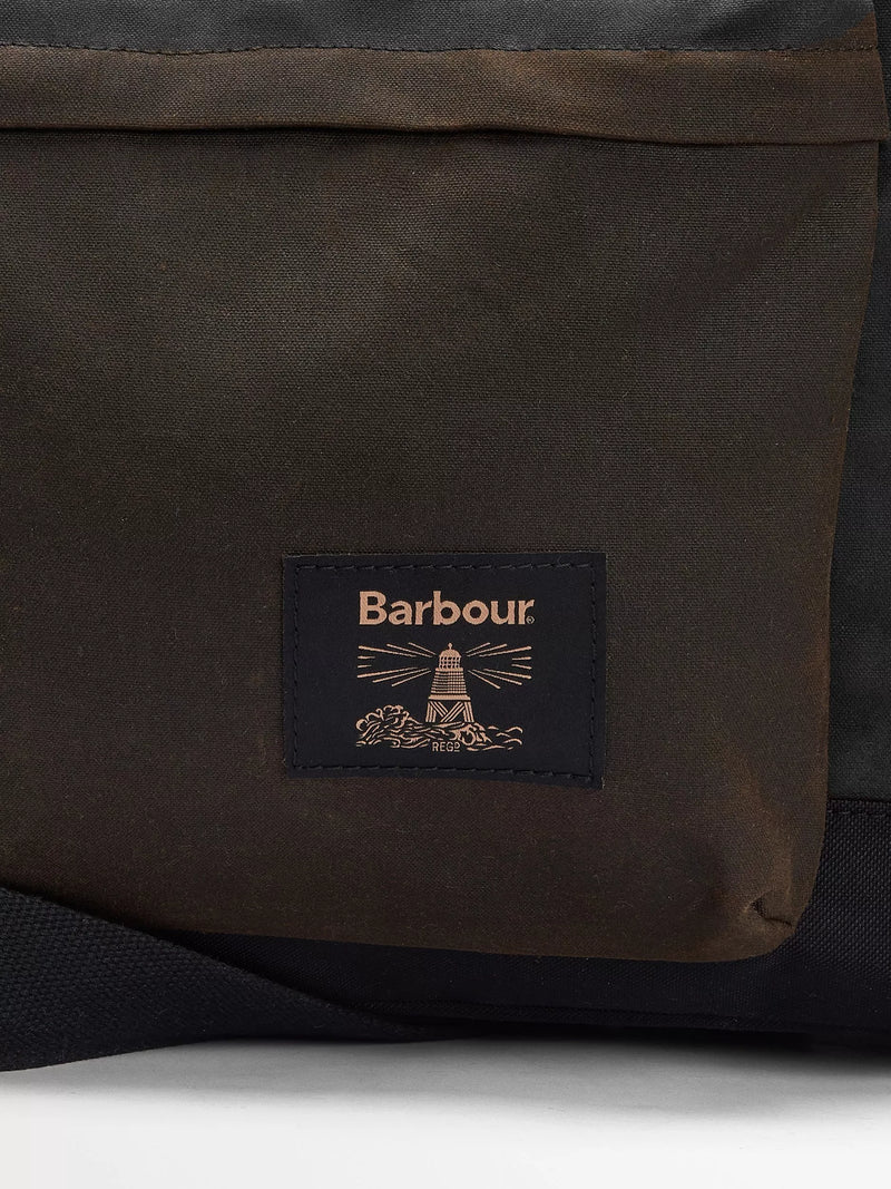 Barbour waxed cotton holdall Olive/Black, UK version