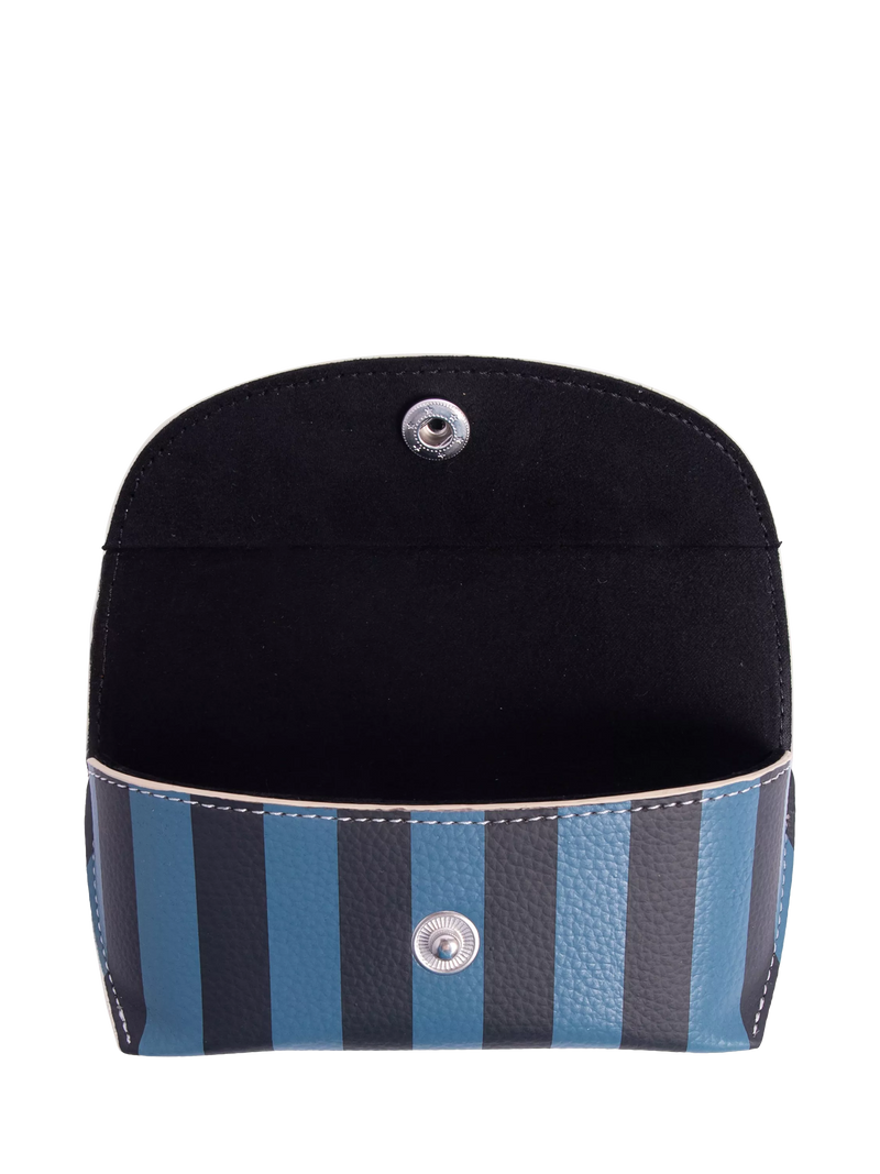 Gardner stripe faux leather glasses case, imported from the UK