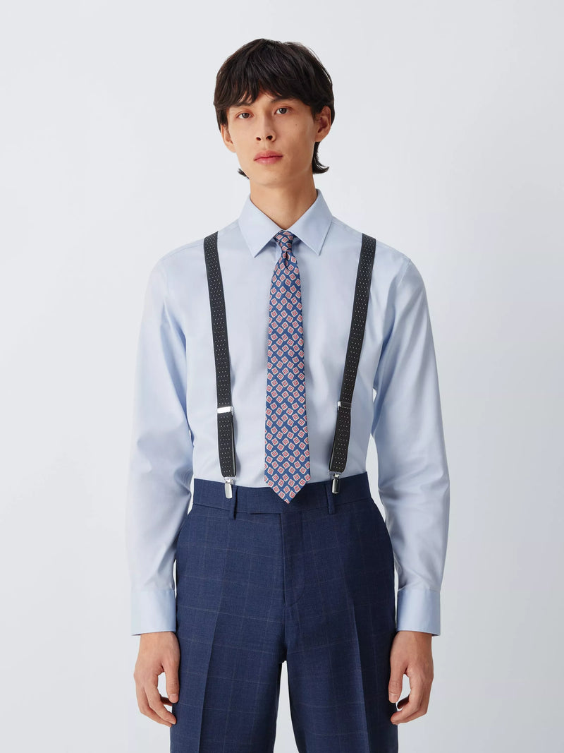 John Lewis spot pattern narrow braces black - British product