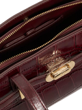 Dune London Depend leather shoulder bag burgundy (British brand)