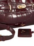 Dune London Depend leather shoulder bag burgundy (British brand)