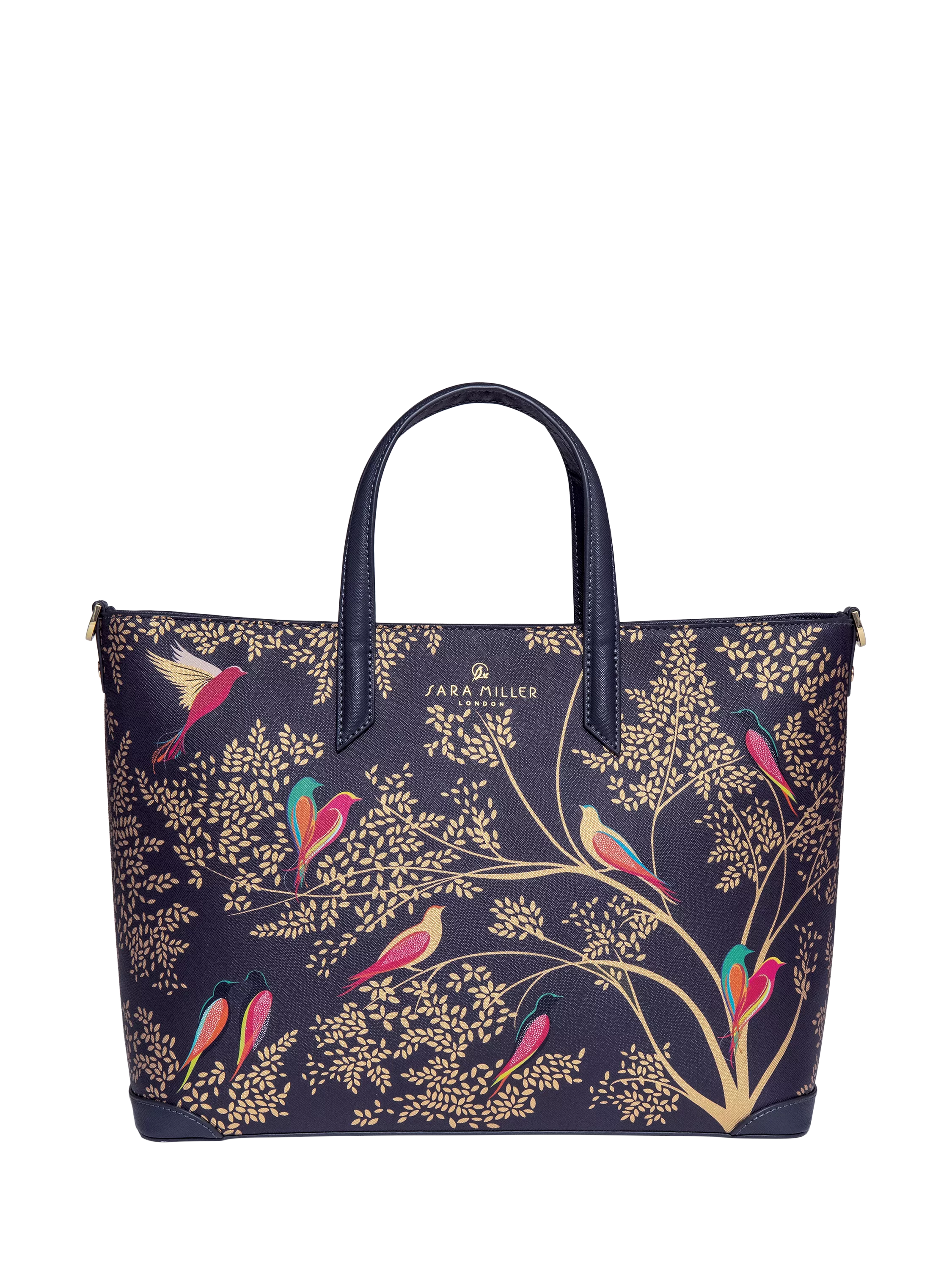Sara Miller medium tote bag smokey bluebirds (British brand)