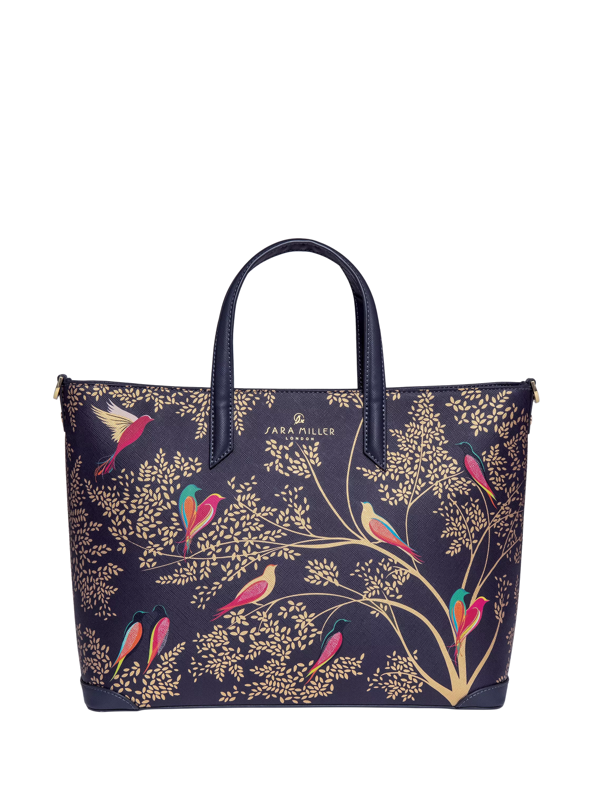 Sara Miller medium tote bag smokey bluebirds (British brand)