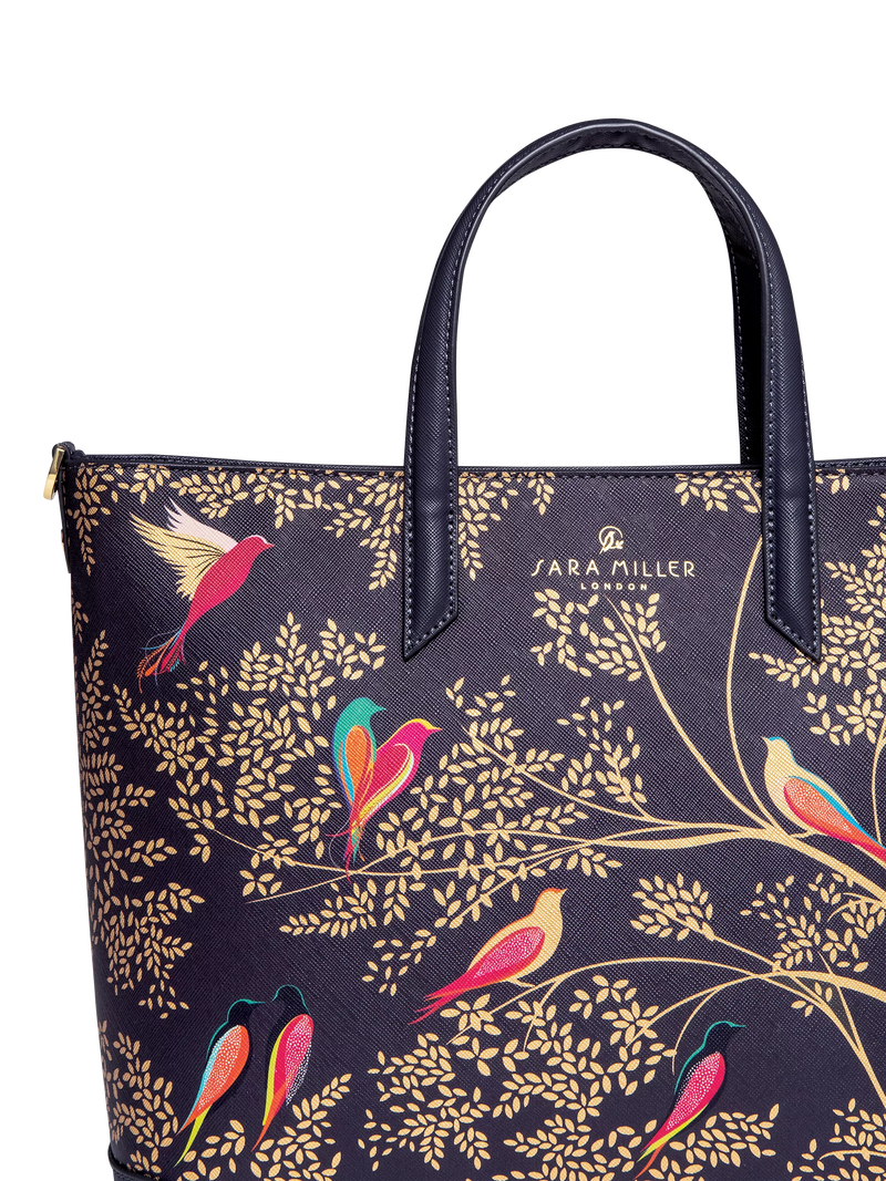 Sara Miller medium tote bag smokey bluebirds (British brand)
