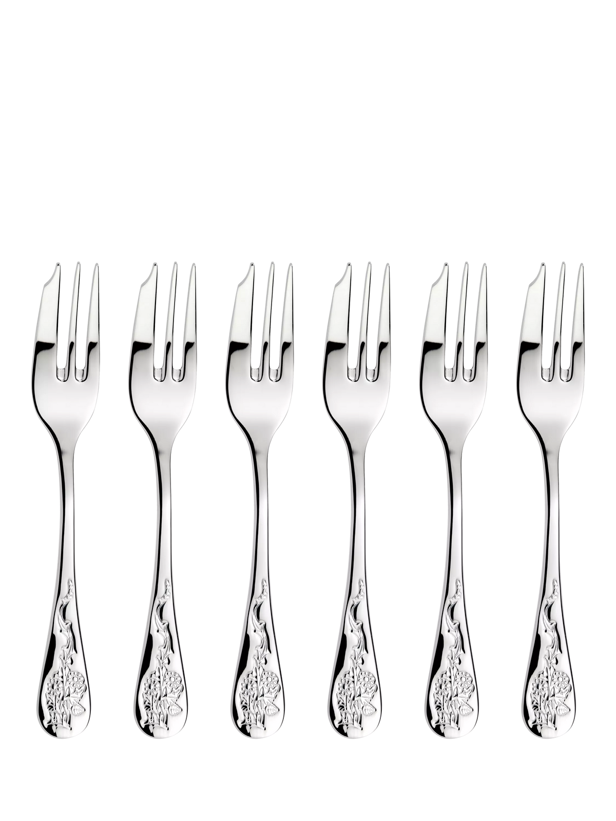 Morris & Co Blackthorn pastry forks set of 6 (British brand)
