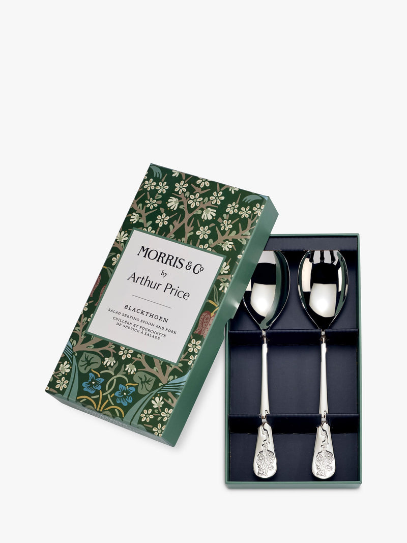 Morris & Co. Blackthorn stainless steel salad serving set (British brand)
