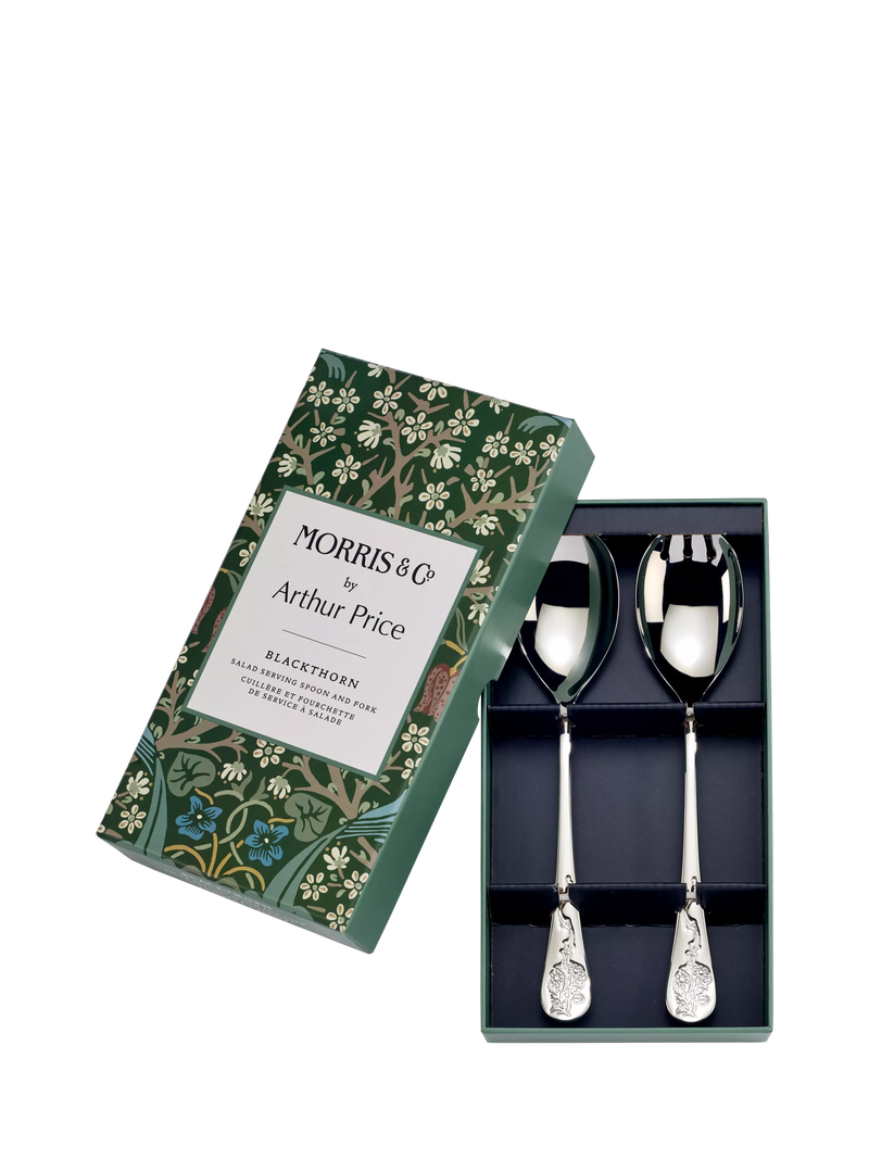 Morris & Co. Blackthorn stainless steel salad serving set (British brand)
