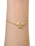 TUTTI star bracelet gold adjustable, imported from the UK