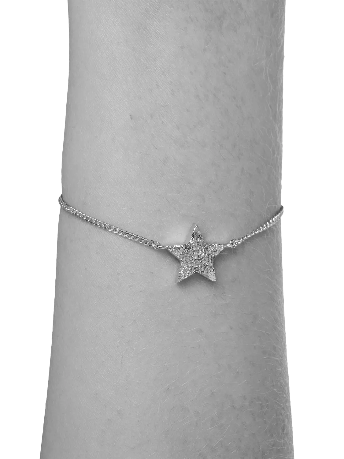 TUTTI star charm bracelet sterling silver plated brass - British product