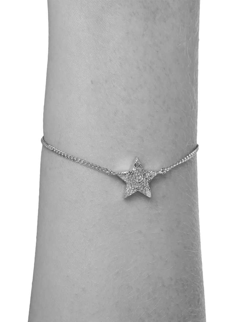 TUTTI star charm bracelet sterling silver plated brass - British product