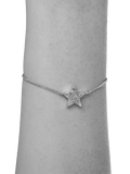 TUTTI star charm bracelet sterling silver plated brass - British product