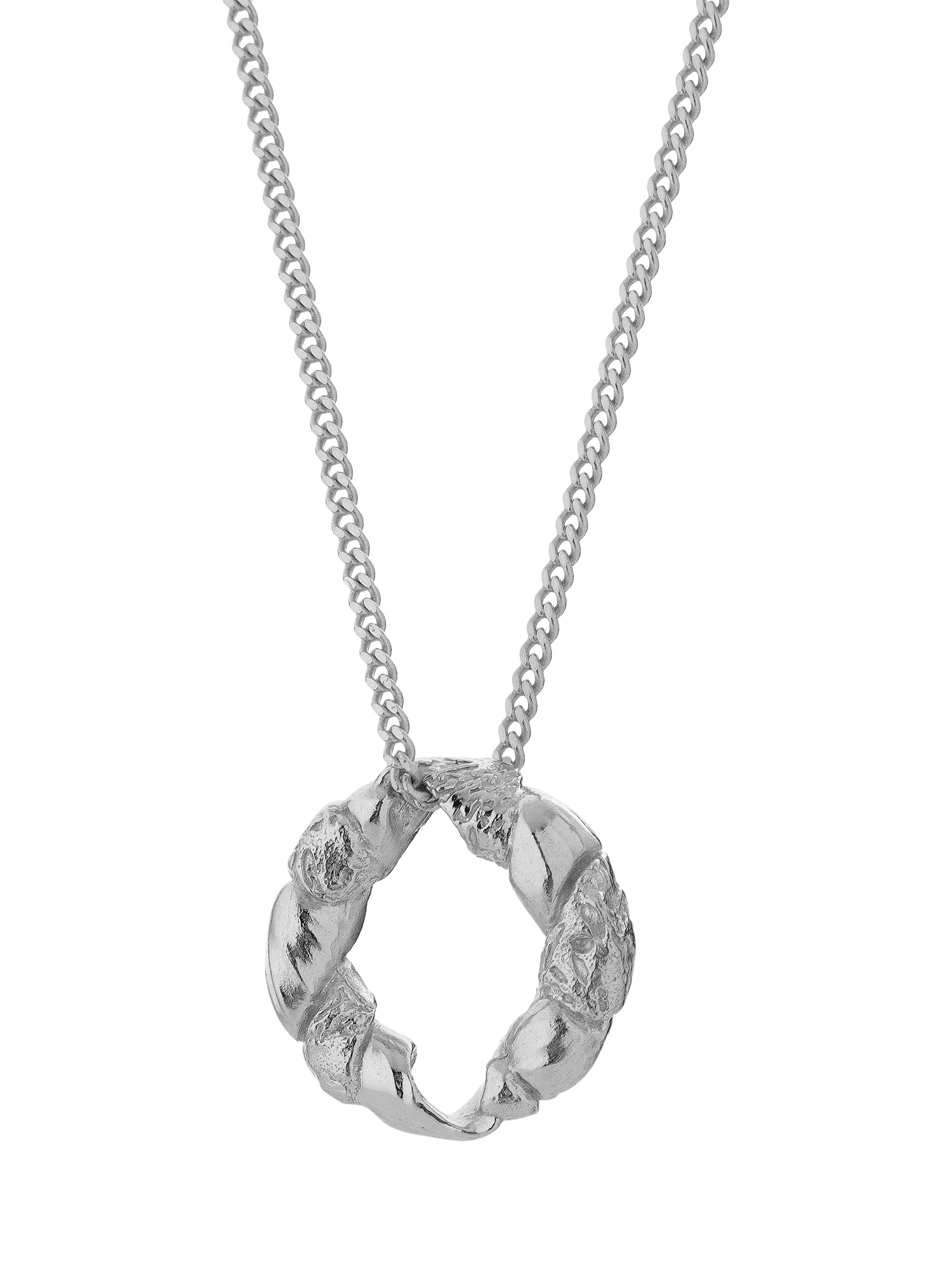 TUTTI Ember double chain necklace in silver, UK version