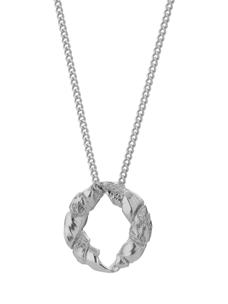 TUTTI Ember double chain necklace in silver, UK version