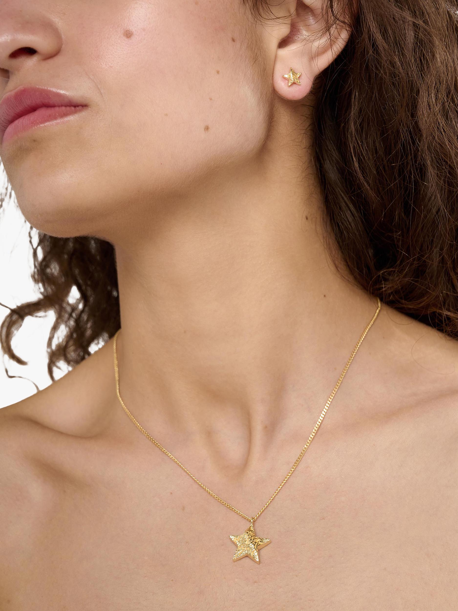 TUTTI Cosma star pendant necklace gold-plated sterling silver, imported from the UK