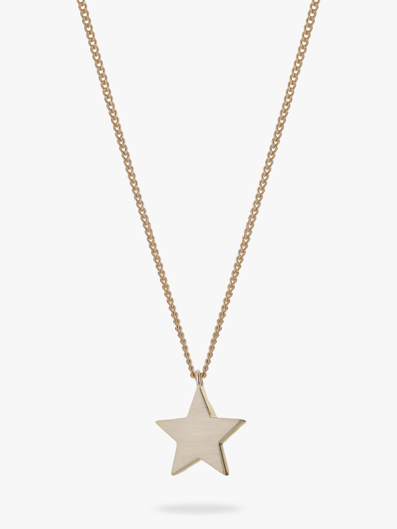 TUTTI Cosma star pendant necklace gold-plated sterling silver, imported from the UK