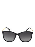 TUTTI oversized polarised sunglasses black gradient gold arms, UK version