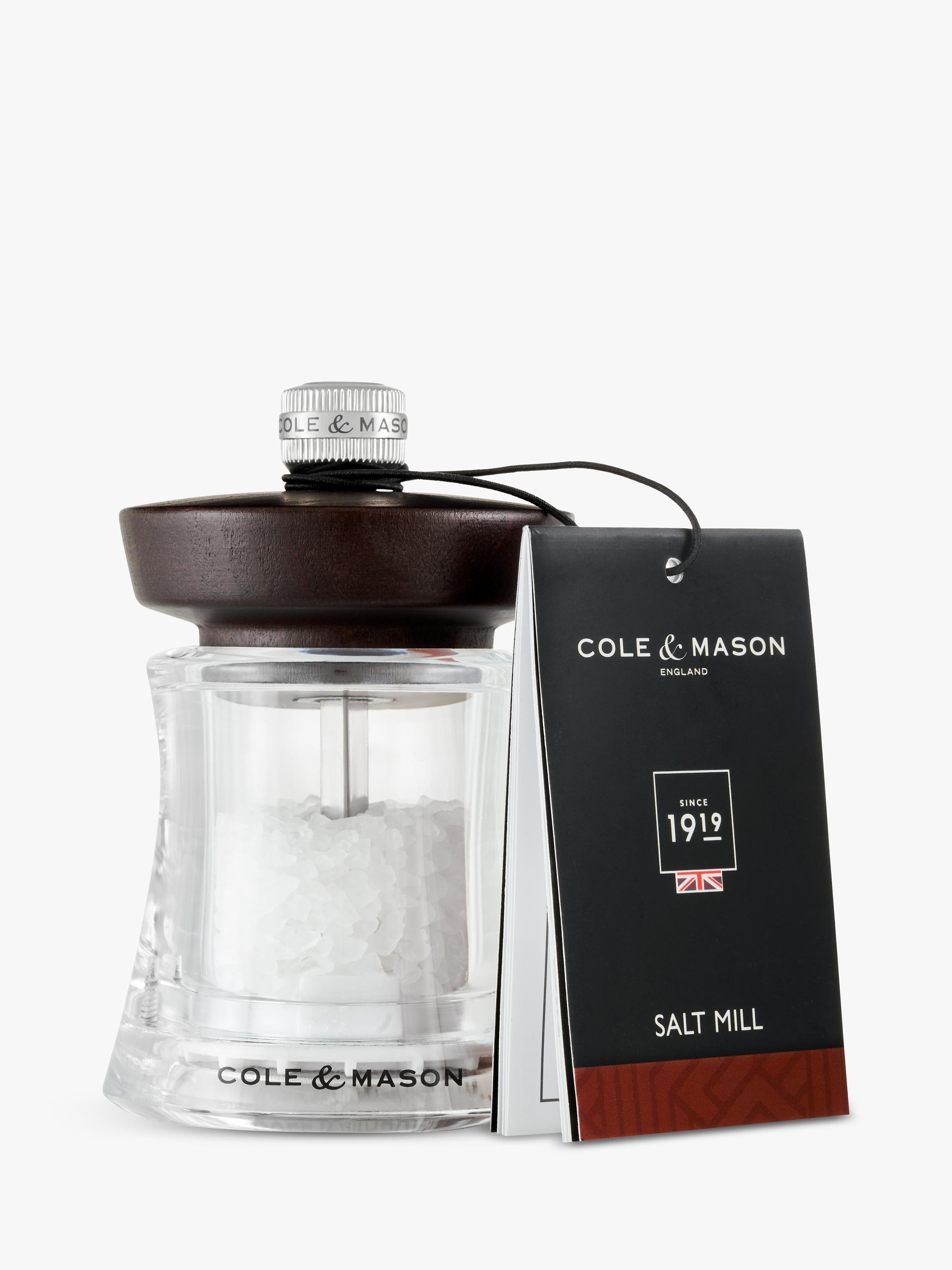 Cole & Mason Holborn salt mill acrylic beech, UK version