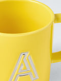 John Lewis embossed alphabet fine china mug 320ml, imported from the UK