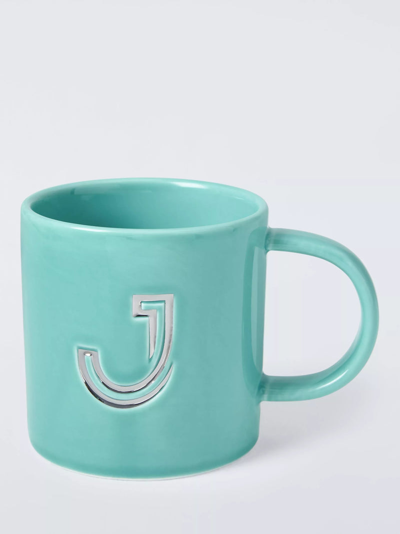 John Lewis Embossed Alphabet Fine China Mug 320ml