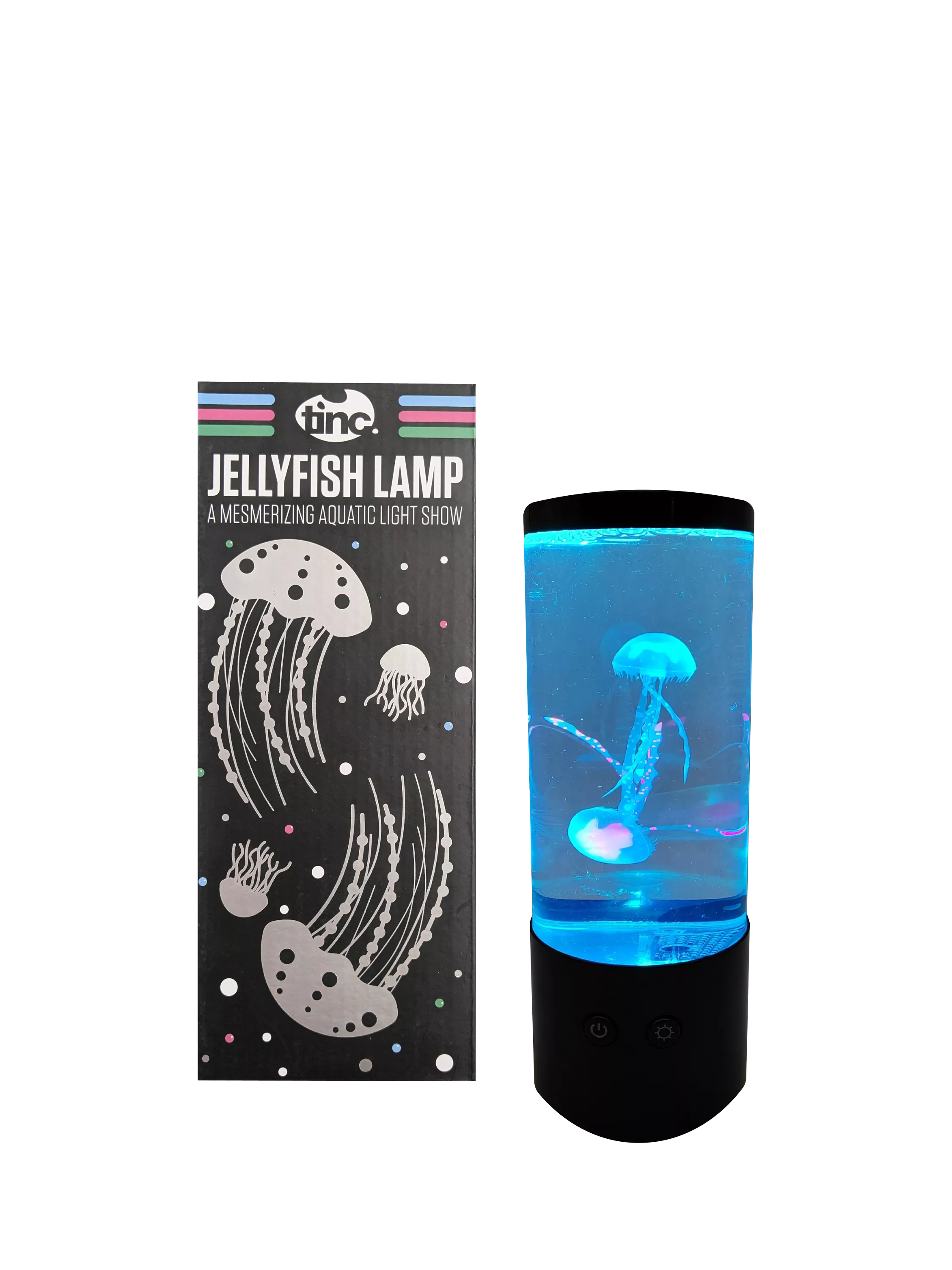 Tinc Jellyfish Lamp Multi with floating jellyfish, UK version
