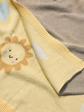 John Lewis knitted blanket yellow for Moses basket, UK version