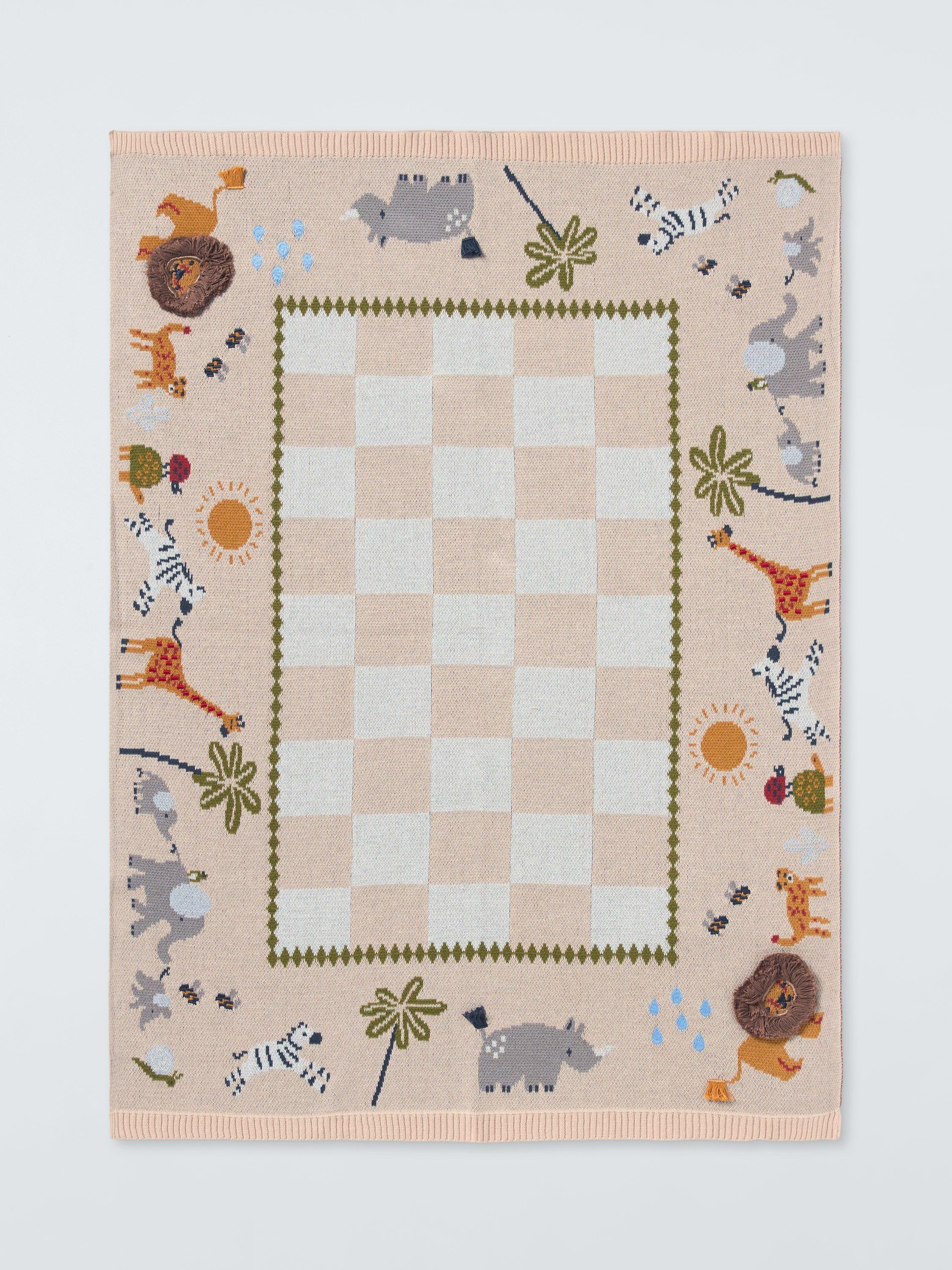 John Lewis safari knitted blanket 75x100 cm, imported from the UK