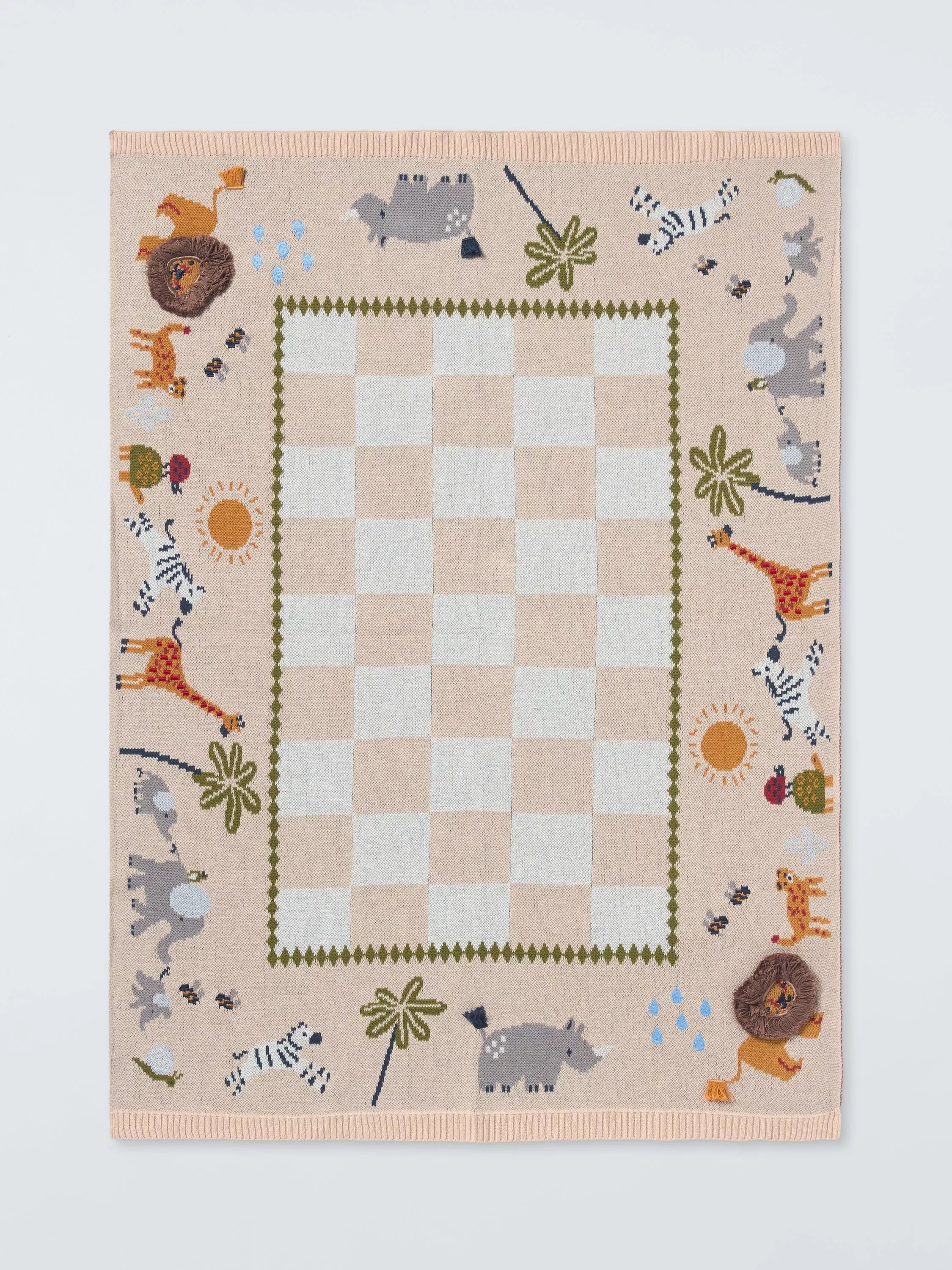 John Lewis safari knitted blanket 75x100 cm, imported from the UK