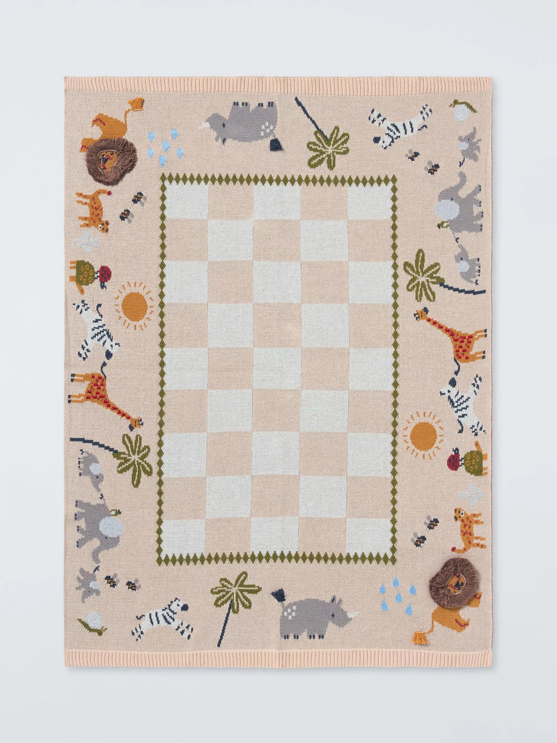 John Lewis safari knitted blanket 75x100 cm, imported from the UK