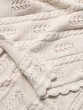 John Lewis scallop trim knitted blanket 80x100 cm - British product