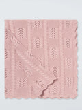 John Lewis Scallop Trim Knitted Blanket 80x100 cm