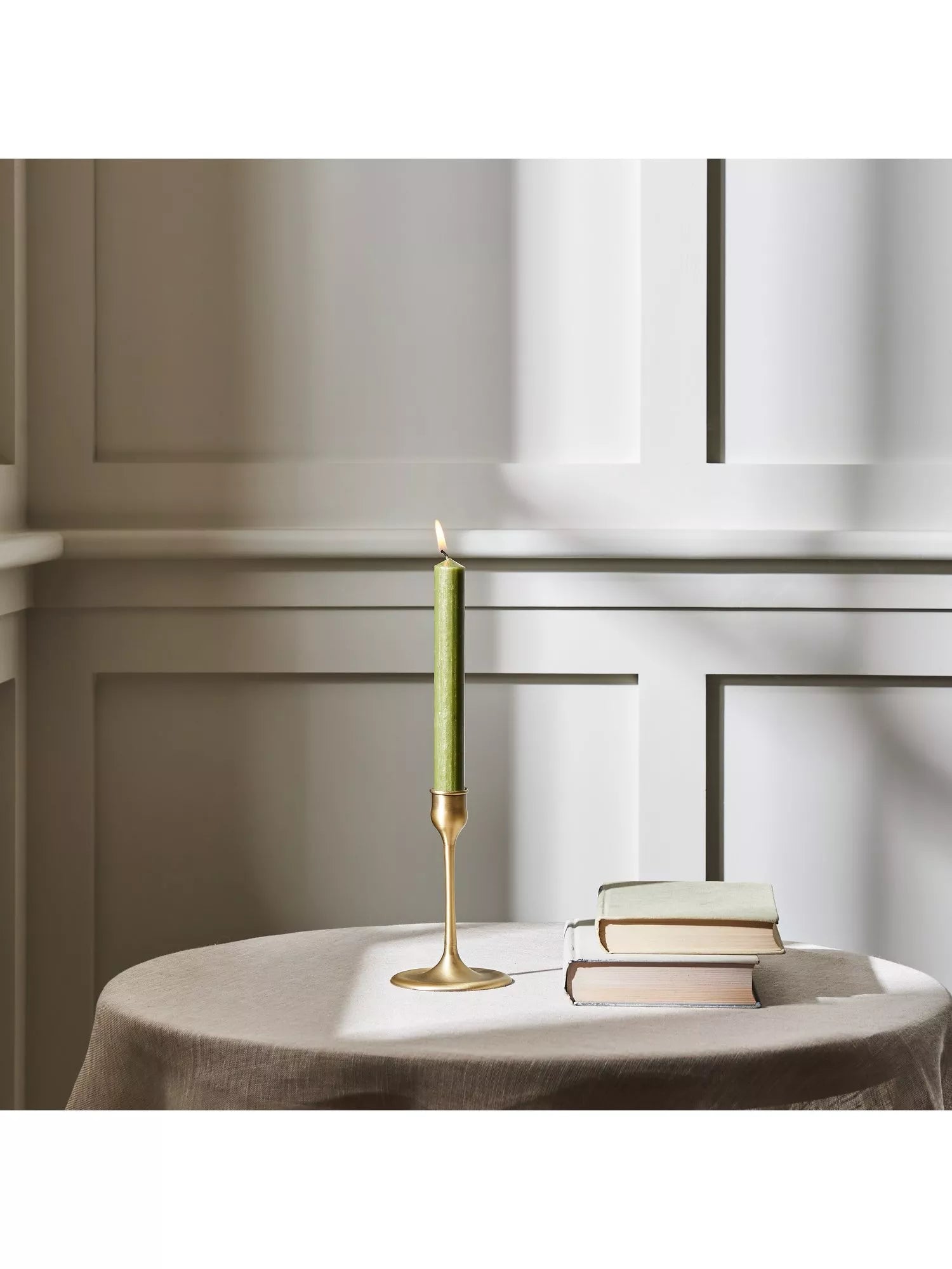 Neptune Heddon large brass candlestick H19cm - British product