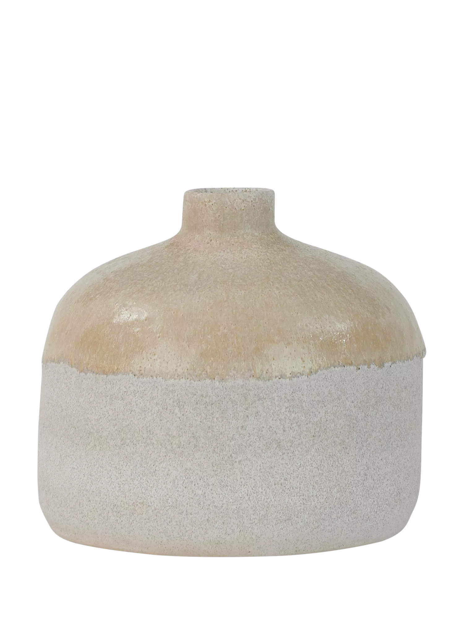 Neptune stoneware bud vase off white H18cm, UK version