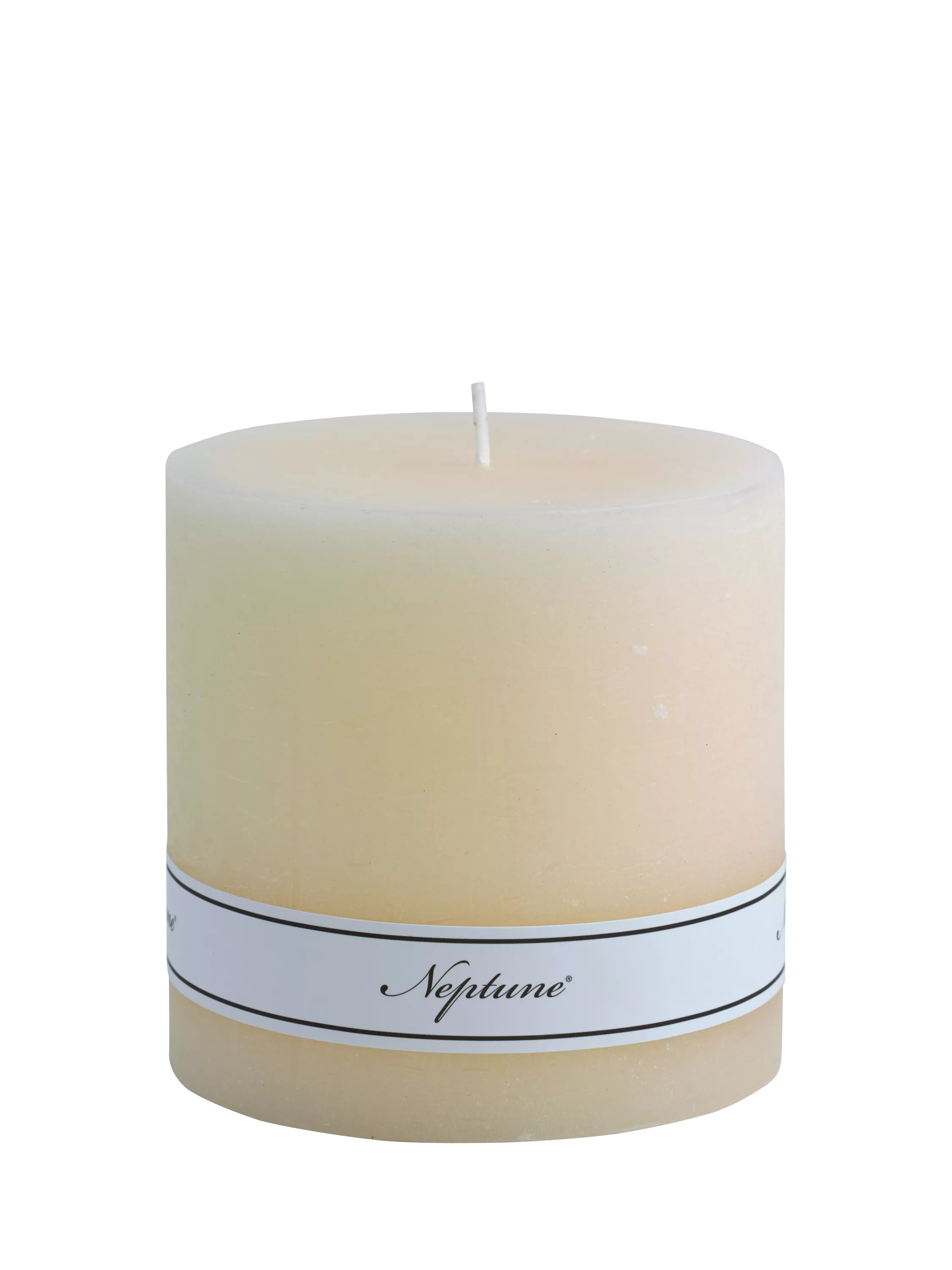 Neptune unscented wax pillar candle 680g (British brand)