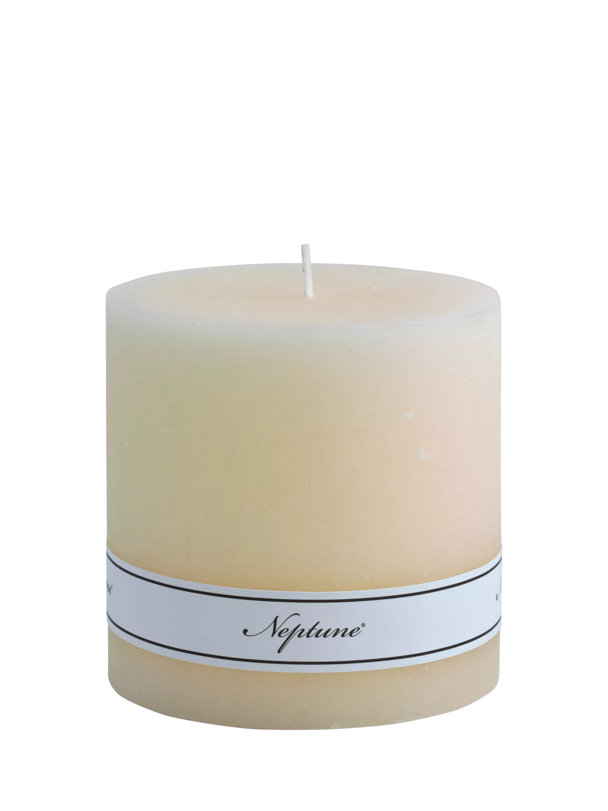 Neptune unscented wax pillar candle 680g (British brand)