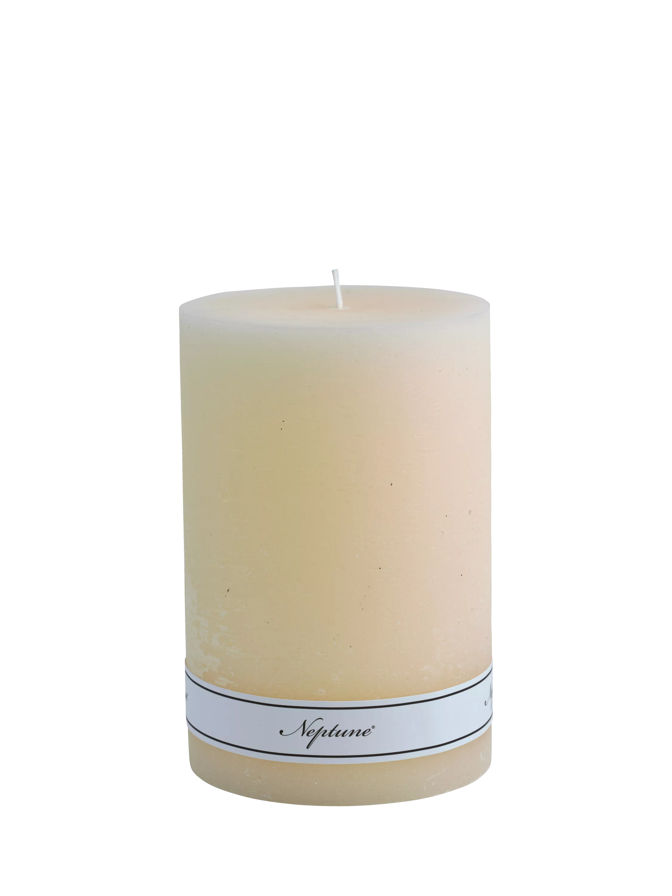 Neptune unscented wax pillar candle 1kg Calico - British product