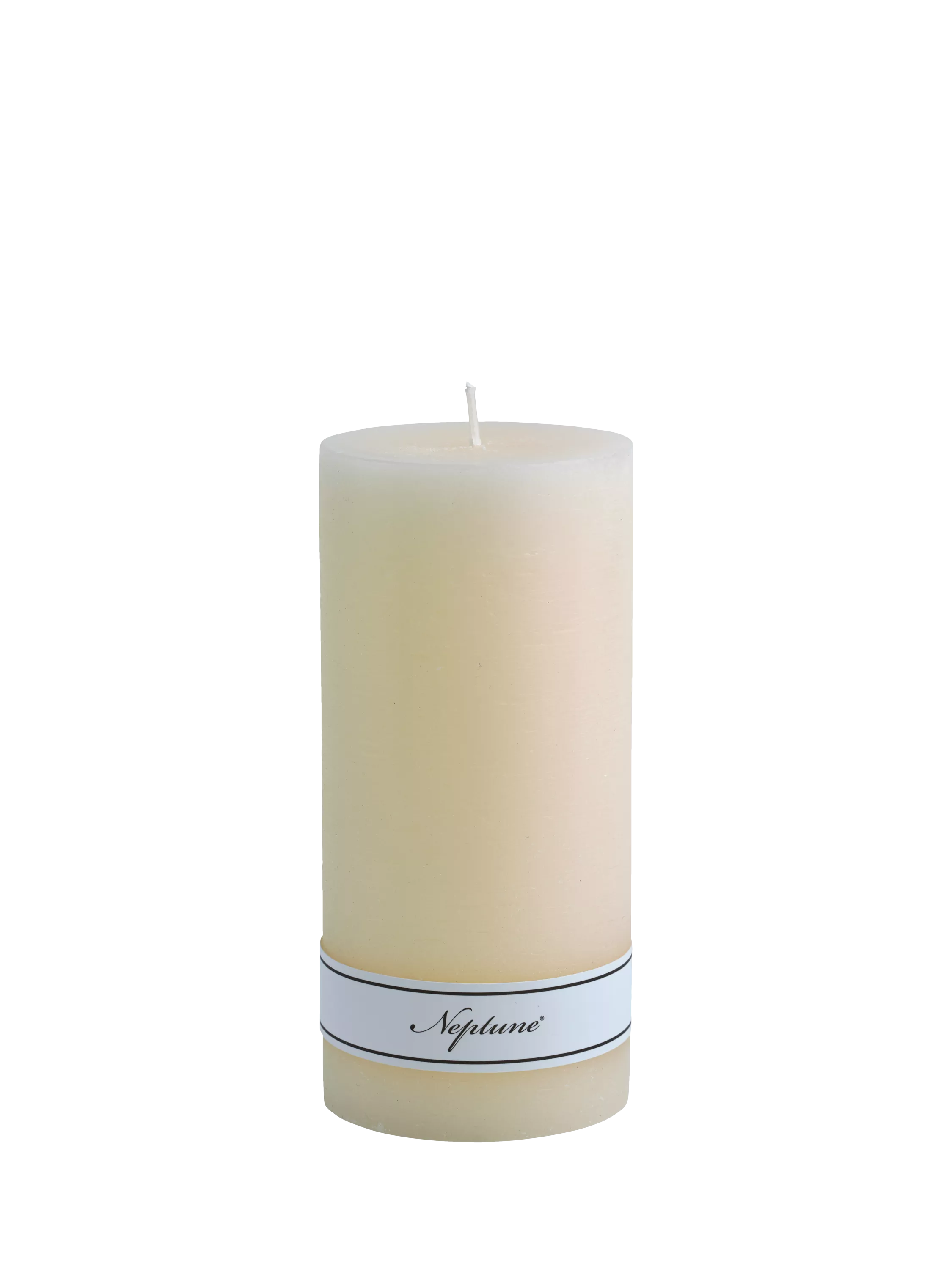 Neptune unscented wax pillar candle 500g, imported from the UK