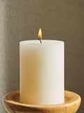 Neptune Blyton unscented wax pillar candle calico 300g (British brand)