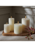 Neptune Blyton unscented wax pillar candle calico 300g (British brand)