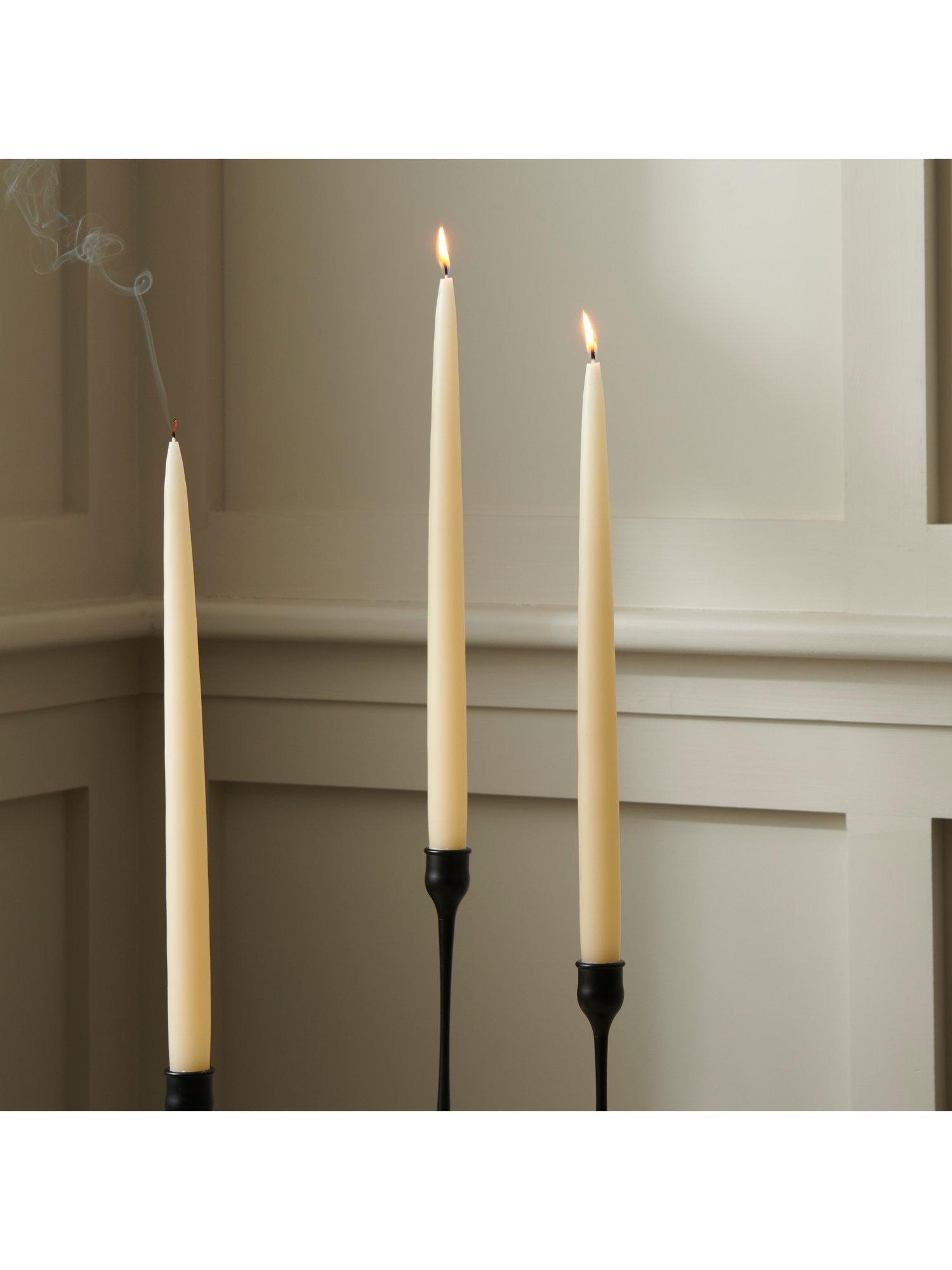 Neptune Nightingale tapered dinner candles Calico pack of 4 (British brand)