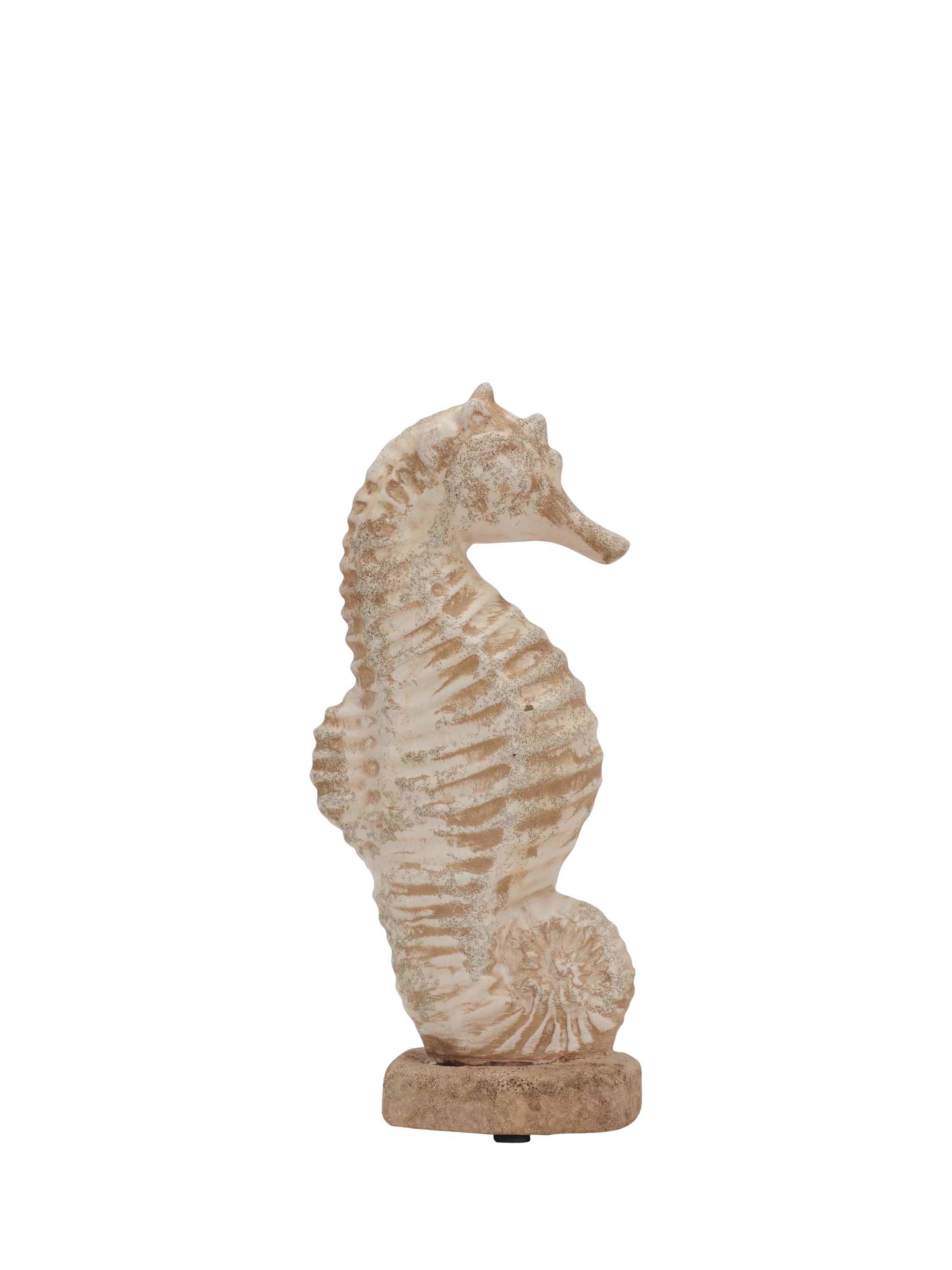 Neptune small terracotta seahorse ornament 31cm (British brand)