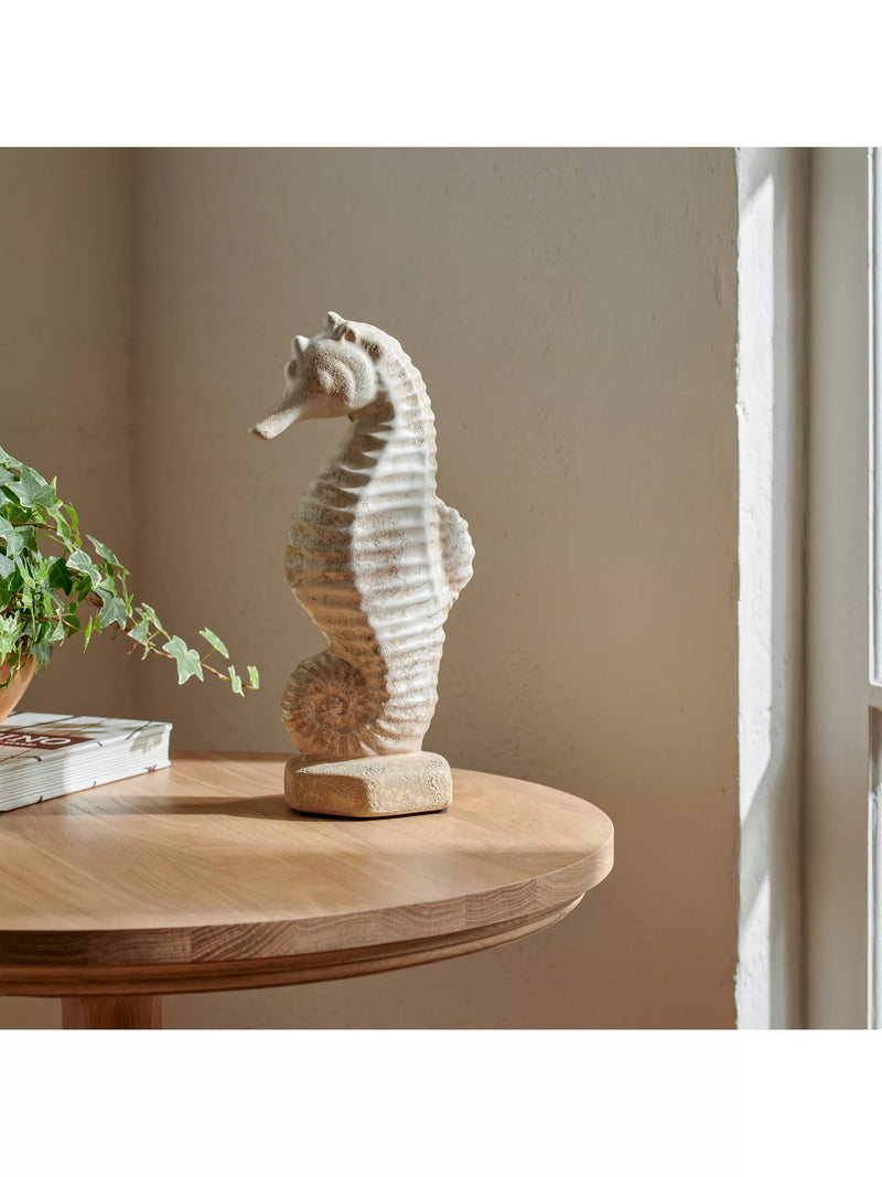 Neptune small terracotta seahorse ornament 31cm (British brand)