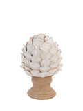 Neptune Suthfield Large Stoneware Artichoke Ornament, Off White