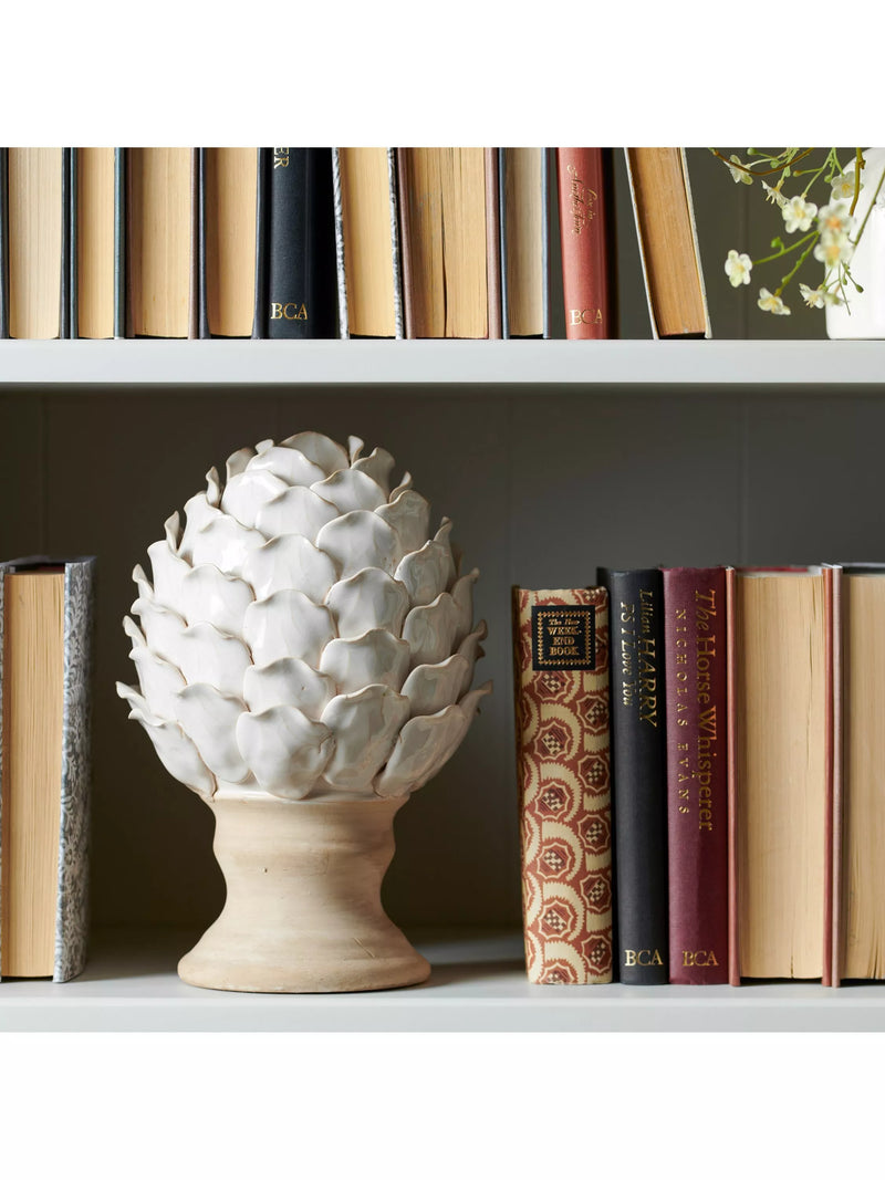 Neptune off white stoneware artichoke ornament, UK version