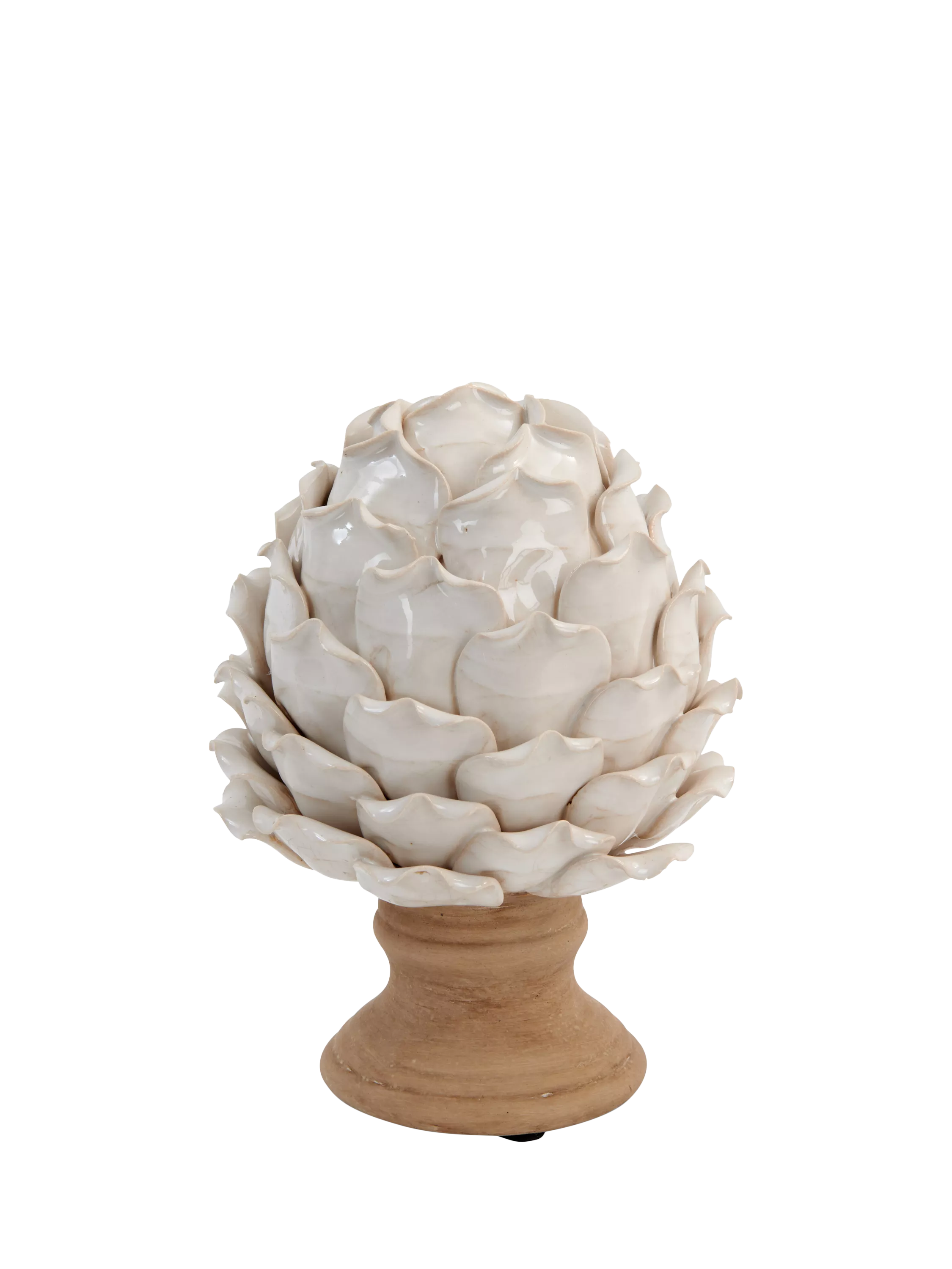 Neptune Suthfield small stoneware artichoke ornament off white, UK version