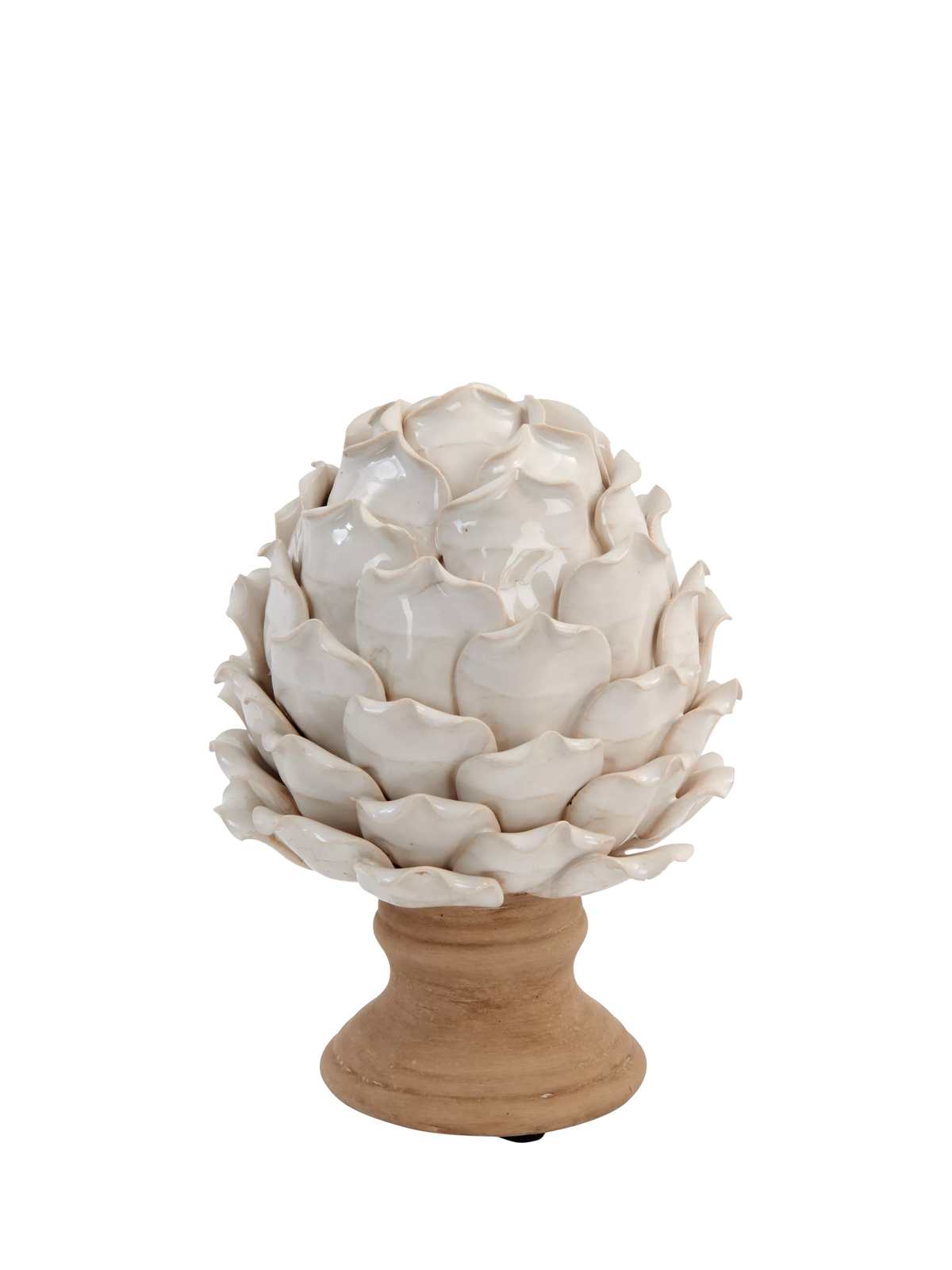 Neptune Suthfield small stoneware artichoke ornament off white, UK version