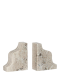 Neptune curved marble bookends set of two (British brand)
