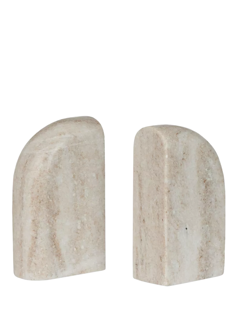 Neptune marble bookends set of 2 natural, imported from the UK