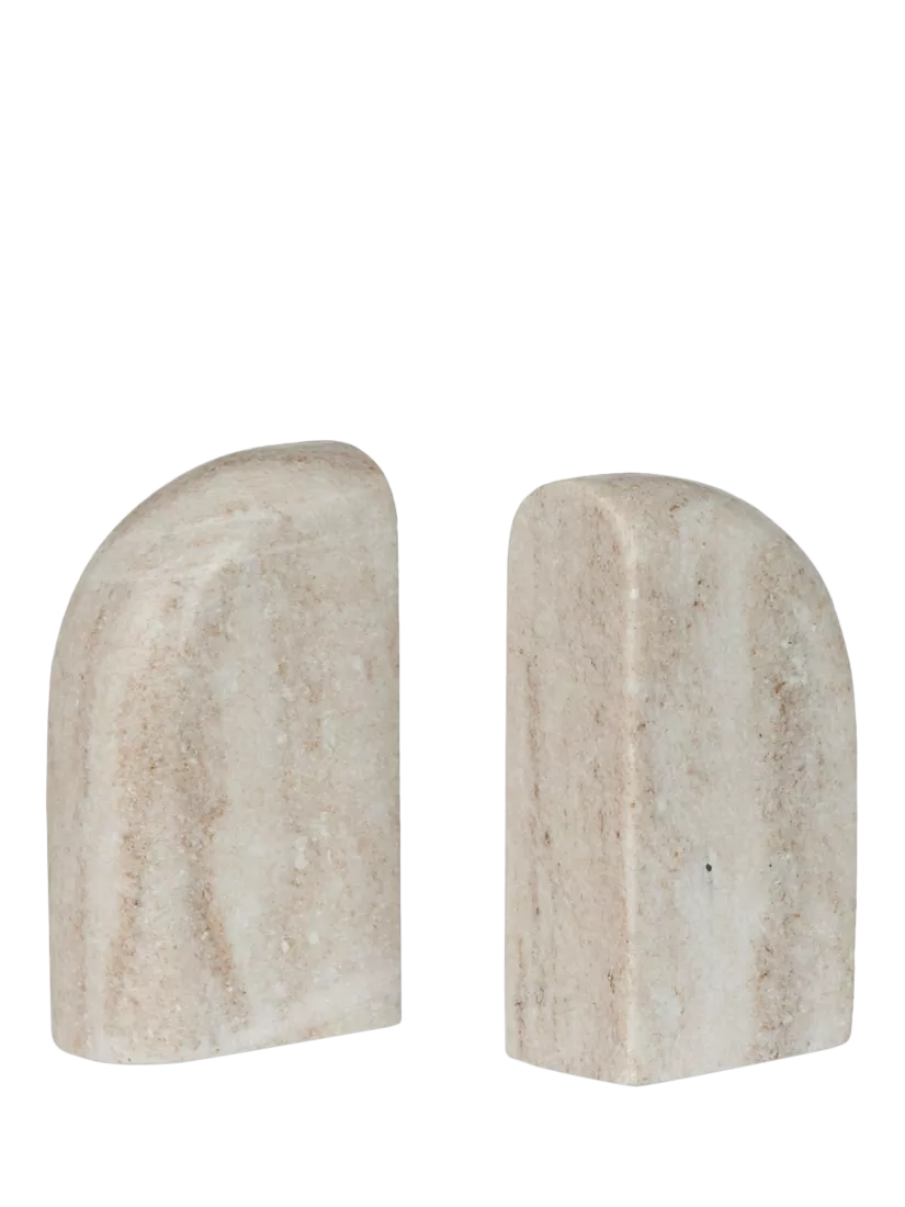 Neptune marble bookends set of 2 natural, imported from the UK