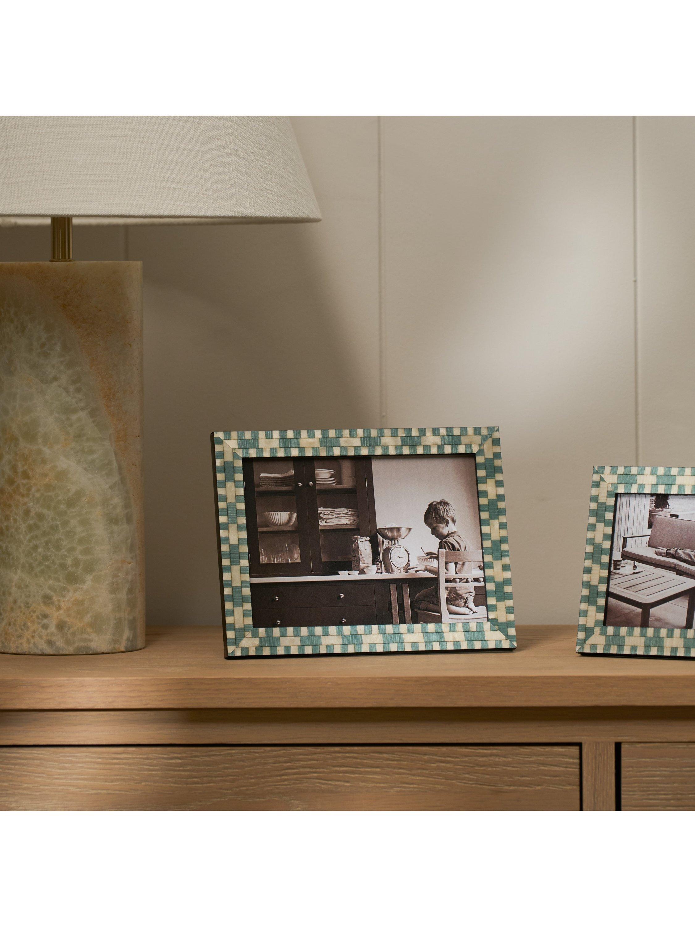 Neptune blue wood photo frame 5x7 inches, imported from the UK