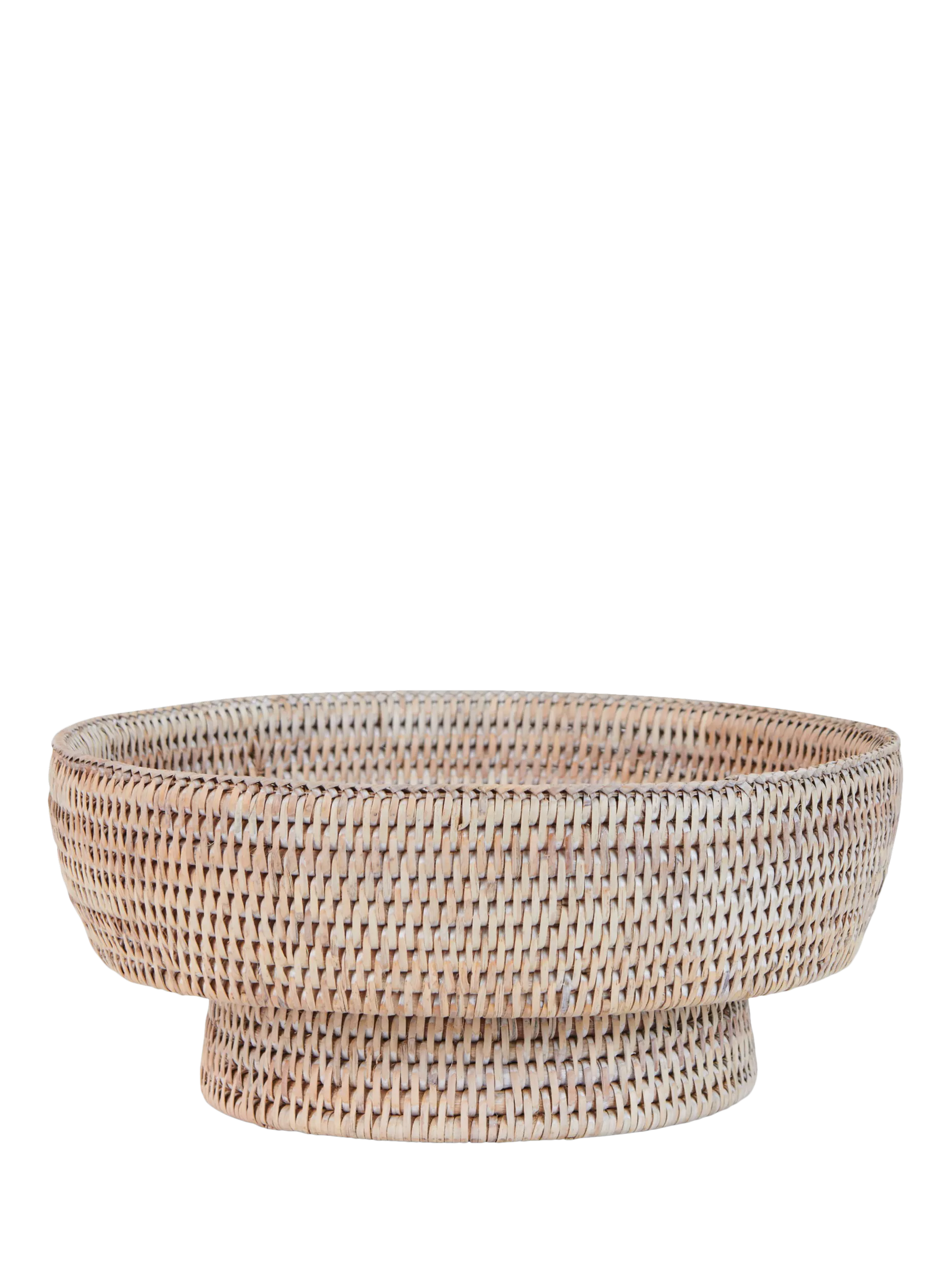 Neptune rattan fruit bowl natural white washed 30cm, UK version
